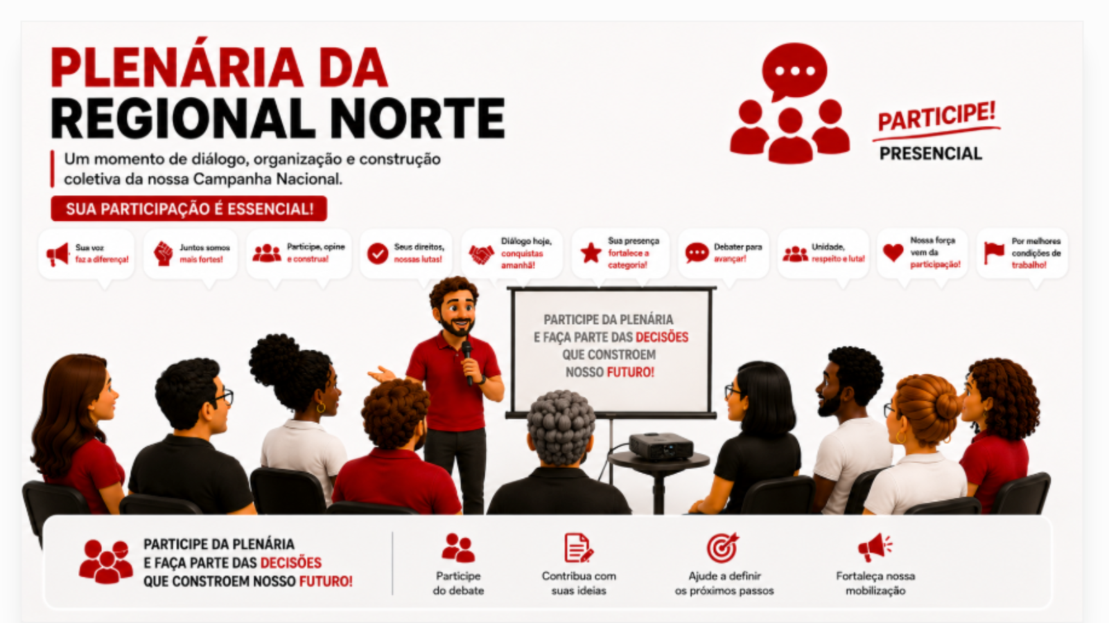 Arte do evento: Plenária Regional Norte