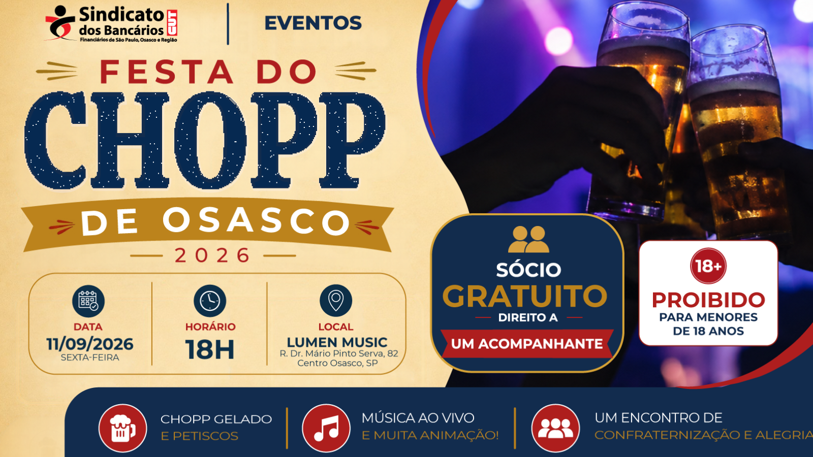 Arte do evento: Festa do Chopp de Osasco 2026
