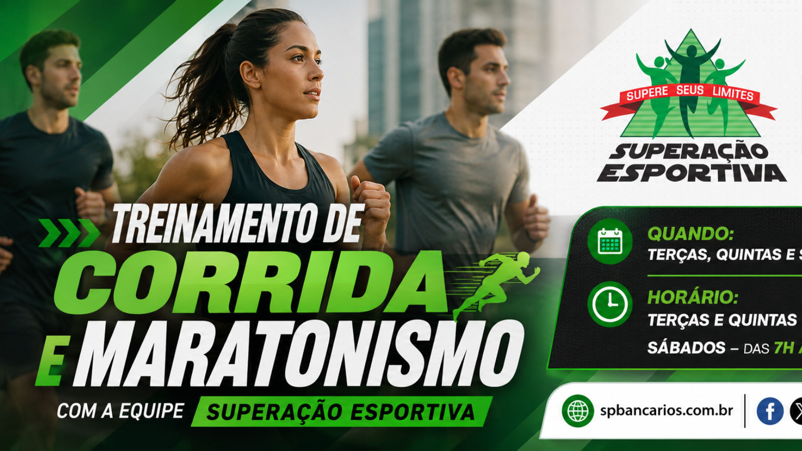 Arte do evento: Treinamento de Corrida e Maratonismo com a Equipe Superação Esportiva