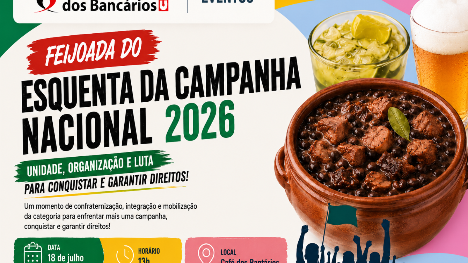 Arte do evento: Feijoada do Esquenta - Rumo à Campanha Nacional 2026 